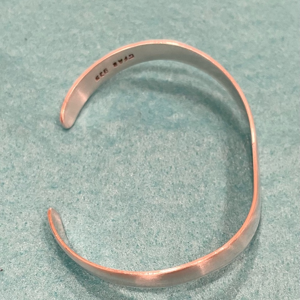 Vintage GFAB Swedish 925 Sterling Silver Cuff Bracelet.